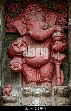 07 21 2007 Seigneur Ganesha Ganpati Eléphant dirigé dieu, Temple Mukteshwar bhubaneswar, orissa, inde Banque D'Images