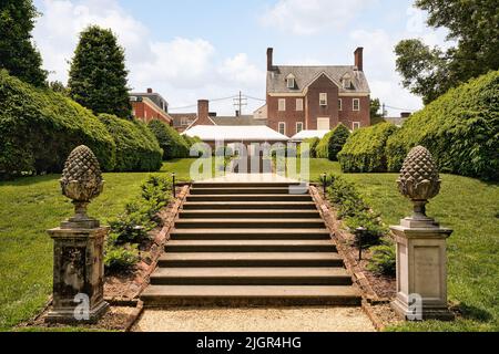 PACA House and Garden à Annapolis, Maryland, États-Unis. Manoir et jardin de 18th ans de William Paca, signataire de la Déclaration d'indépendance. Banque D'Images