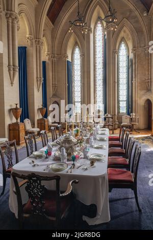 Salle à manger du château d'Aundel Banque D'Images