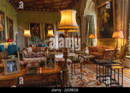 Intérieur du château d'Arundel, salle Canaletto Banque D'Images