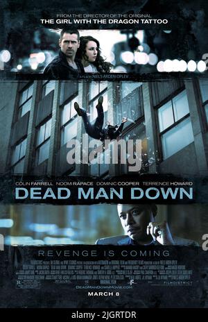 COLIN Farrell, Daniel Gélin, TERRENCE HOWARD POSTER, DEAD MAN DOWN, 2013 Banque D'Images