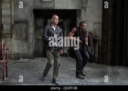 BRUCE WILLIS, JAI COURTNEY, une bonne journée à la vie dure, 2013 Banque D'Images