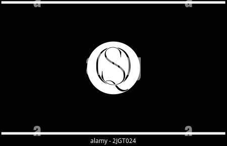 SQ, QS, Abstract Letters logo Monogram Illustration de Vecteur