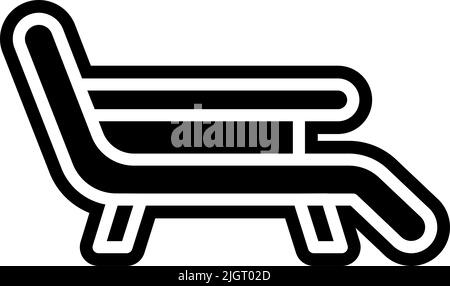 Icône de chaise de terrasse de mobilier . Illustration de Vecteur