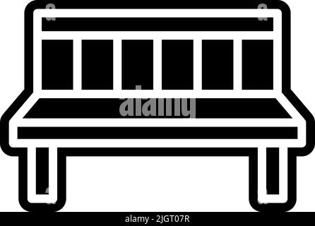 Icône de banc de meubles . Illustration de Vecteur
