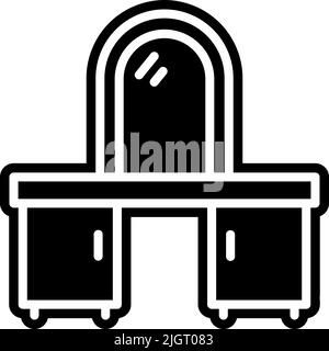 Icône de coiffeuse de meubles . Illustration de Vecteur