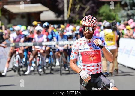 Megève, France, 12th juillet 2022, Simon Geschke (Cofidis) lors du Tour de France, étape 10, France, 12th juillet 2022, crédit : Pool/Goding Images/PA Images Banque D'Images