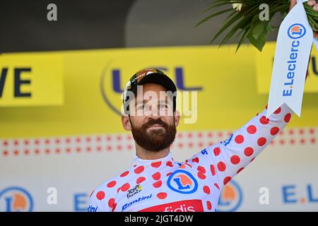 Megève, France, 12th juillet 2022, lors du Tour de France, Stage 10, France, 12th juillet 2022, Credit:Pool/Goding Images/PA Images Banque D'Images