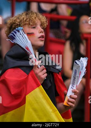 Brentford, Londres, Royaume-Uni. 12th juillet 2022. L'Allemagne a été fan du match de football européen 2022 de l'UEFA Womens entre l'Allemagne et l'Espagne au stade communautaire Brentford à Londres, en Angleterre. (Tatjana Herzberg/Soccerdonna/SPP) crédit: SPP Sport Press photo. /Alamy Live News Banque D'Images