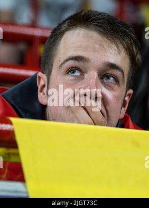 Brentford, Londres, Royaume-Uni. 12th juillet 2022. Fan allemand lors du match de football européen 2022 de l'UEFA Womens entre l'Allemagne et l'Espagne au stade communautaire Brentford à Londres, en Angleterre. (Tatjana Herzberg/Soccerdonna/SPP) crédit: SPP Sport Press photo. /Alamy Live News Banque D'Images