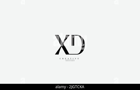 Lettres de l'alphabet initiales Monogram logo XD DX X D. Illustration de Vecteur