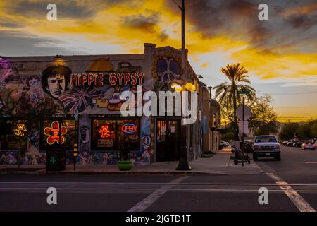 Tucson, Arizona, États-Unis - 16 octobre 2021 : le bar hippie Gypsy Banque D'Images