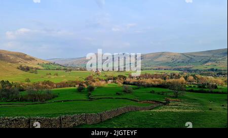 Photographie de paysage de Hope Valley situé dans le parc national Peak District - Angleterre Banque D'Images