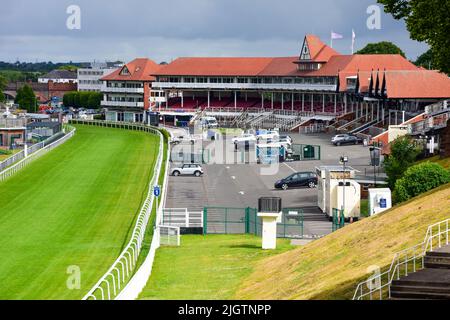 Chester, Royaume-Uni : 3 juillet 2022 : l'hippodrome de Chester est le plus ancien site de courses hippiques en fonctionnement au monde. Il a été créé en 1539. Banque D'Images