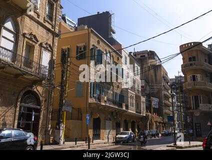 Ancien bâtiment du patrimoine de la ville, gouvernorat de Beyrouth, Beyrouth, Liban Banque D'Images