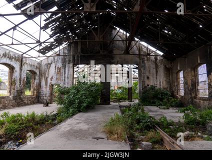 Ancien atelier ferroviaire Beyrouth–Damas, gouvernorat du Nord, Tripoli, Liban Banque D'Images