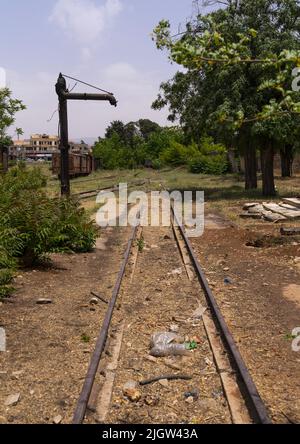 Ancienne gare de la ligne Beyrouth–Damas, gouvernorat de Beqaa, Rayak, Liban Banque D'Images