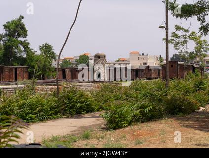 Ancienne gare de la ligne Beyrouth–Damas, gouvernorat de Beqaa, Rayak, Liban Banque D'Images