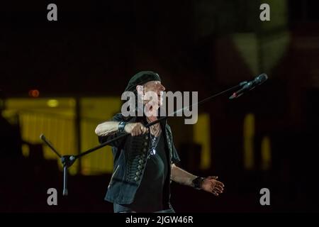 Athènes, Grèce 6 juillet 2022. Klaus Meine de Scorpions en live en Grèce. Banque D'Images