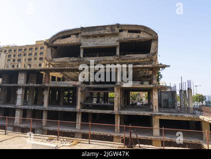 La salle de cinéma des oeufs abandonnée, gouvernorat de Beyrouth, Beyrouth, Liban Banque D'Images