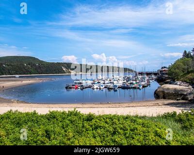 Port de plaisance de Tadoussac, Côte-Nord, Québec, Canada Banque D'Images