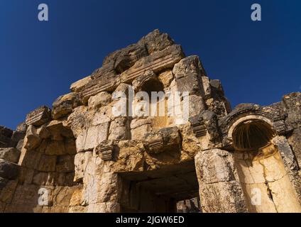 Grande cour du complexe du temple, gouvernorat de Baalbek-Hermel, Baalbek, Liban Banque D'Images