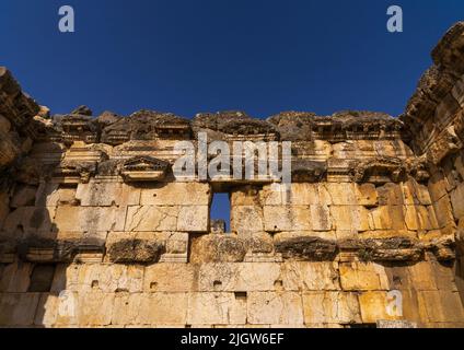 Grande cour du complexe du temple, gouvernorat de Baalbek-Hermel, Baalbek, Liban Banque D'Images