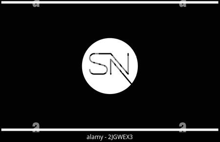 SN ,NS lettres abstraites logo Monogramme Illustration de Vecteur