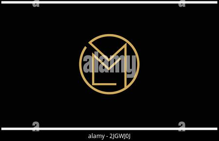 LM, ML lettres abstraites logo Monogramme Illustration de Vecteur