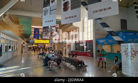 Olbia, Sardaigne, Italie. Aéroport international de Costa Smeralda Banque D'Images