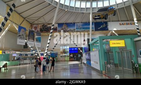 Olbia, Sardaigne, Italie. Aéroport international de Costa Smeralda Banque D'Images