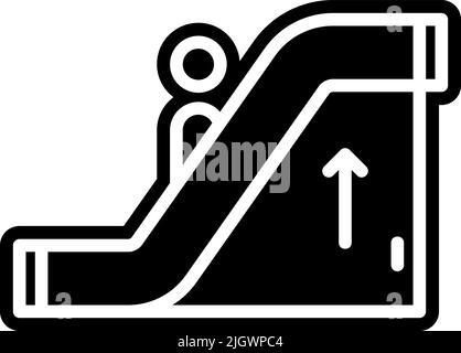Icône escalier roulant de l'aéroport . Illustration de Vecteur