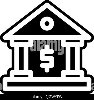 Icône de banque d'équipements de la ville . Illustration de Vecteur