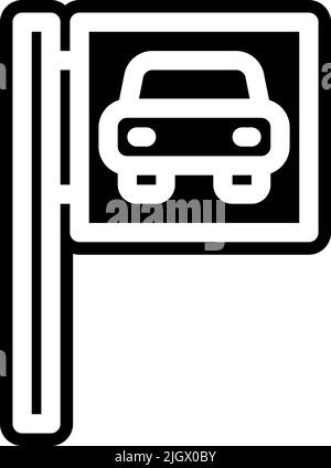 Services de la ville icône du parking . Illustration de Vecteur