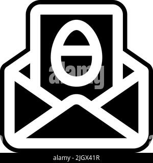 Icône courrier de Pâques . Illustration de Vecteur