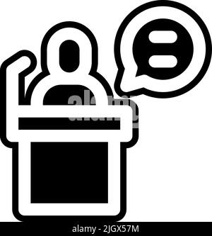 Fausses nouvelles inciter icône . Illustration de Vecteur