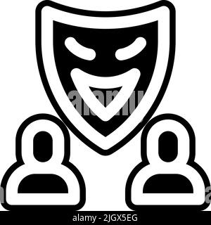 Icône de fraude aux fake news . Illustration de Vecteur