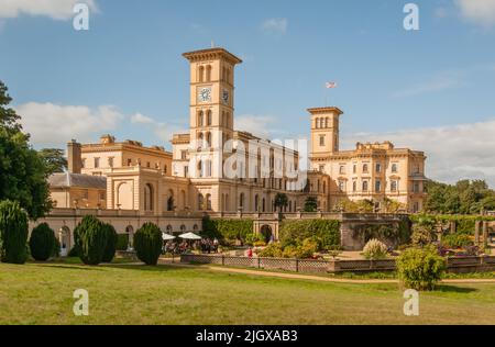 Retraite d'été de la reine Victoria, Osbourne House, East Cowes, Isle of Wight, Hampshire, Angleterre. Banque D'Images