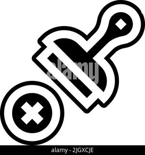 Icône de tampon de fausses nouvelles . Illustration de Vecteur
