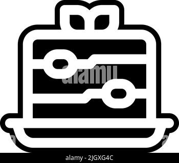 Cuisine et restaurant tiramisu Icon . Illustration de Vecteur