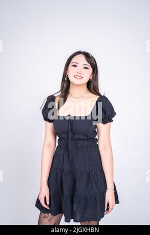 belle jeune femme avec un beau sourire et des yeux gentils Banque D'Images