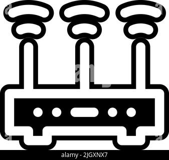 Icône de routeur wifi domestique . Illustration de Vecteur