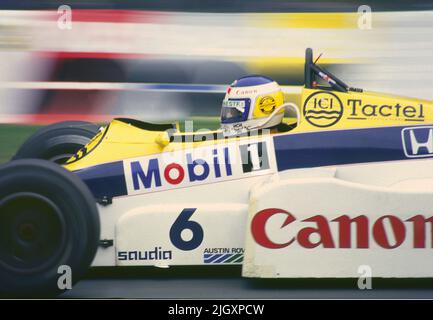 KEKE ROSBERG - Williams FW09B-Honda Grand PRIX D'EUROPE 1985 - Brands Hatch Banque D'Images