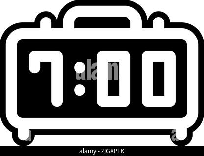 Icône horloge numérique ménages . Illustration de Vecteur