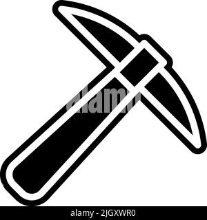 Icône de pioche de la journée de travail . Illustration de Vecteur