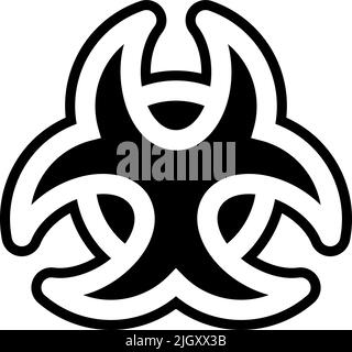 Icône de danger biologique en laboratoire . Illustration de Vecteur