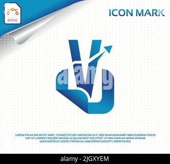 Lettre créative et logo de voyage numérique moderne Illustration de Vecteur