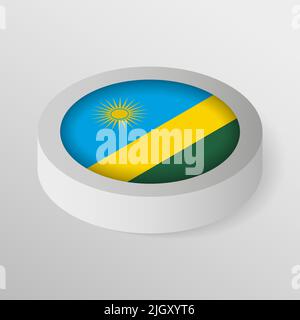 EPS10 Bouclier patriotique Vector avec drapeau du Rwanda. Un élément d'impact pour l'utilisation que vous voulez en faire. Illustration de Vecteur