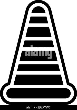 Icône de cône de circulation de la journée de travail . Illustration de Vecteur