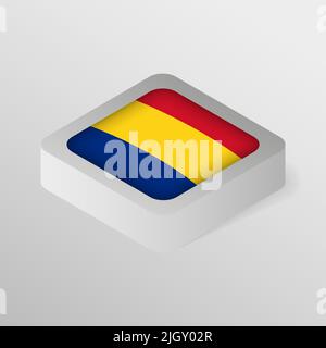 EPS10 bouclier patriotique Vector avec drapeau de la Roumanie. Un élément d'impact pour l'utilisation que vous voulez en faire. Illustration de Vecteur